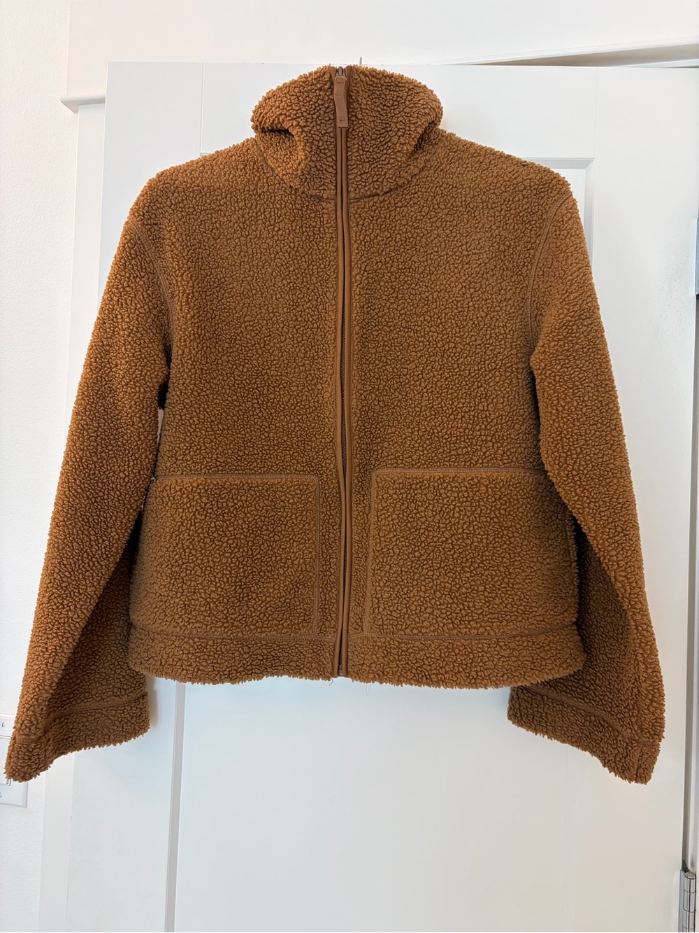 H&M Teddy Zip-Up Jacket - Brown
